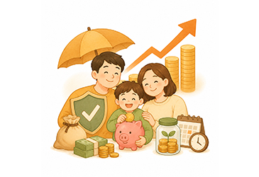 우상향 그래프와 원화 아이콘